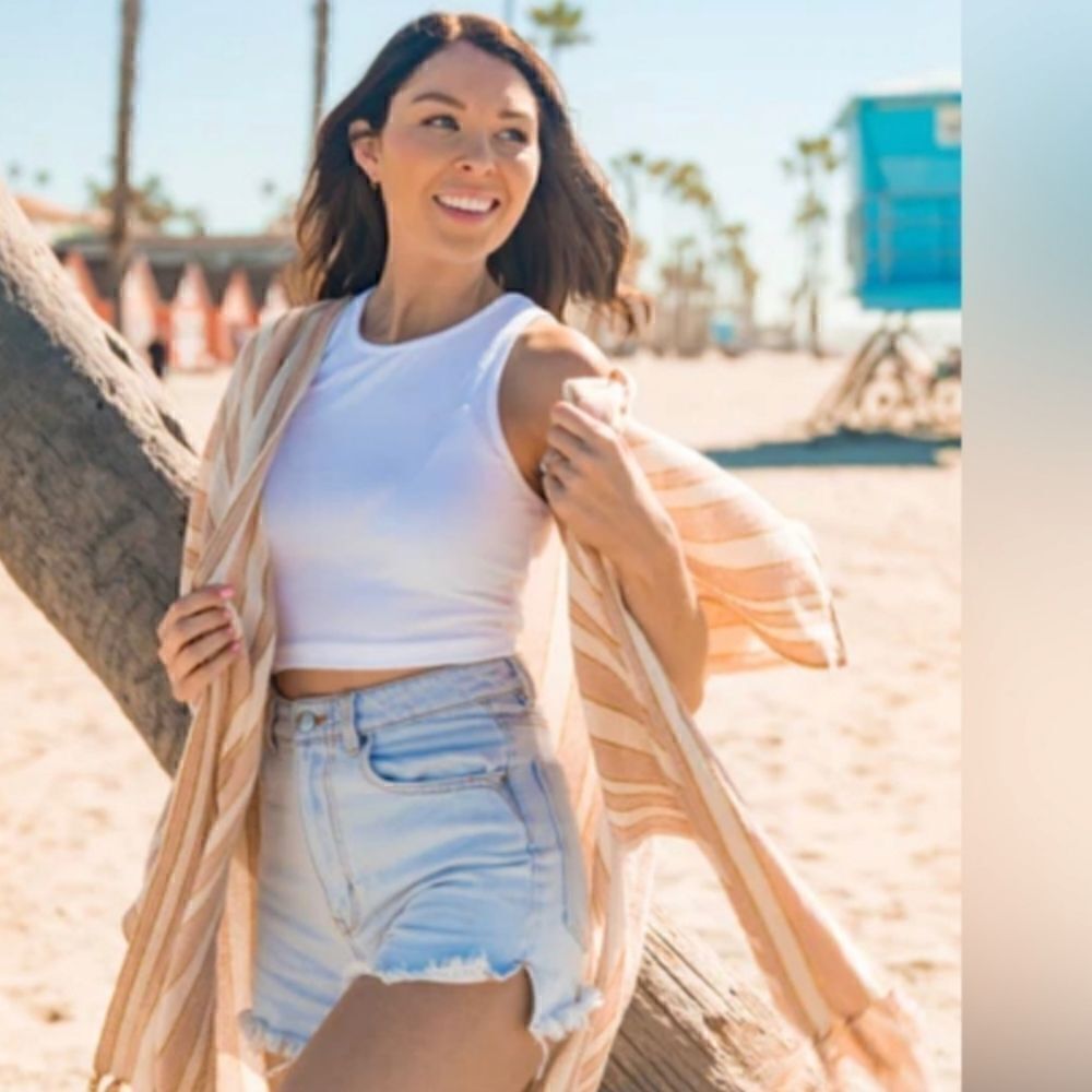 Rays for Days Cover Up NEW OS Cotton Beach Summer Vacation‎ Cruise Wear Fringe.